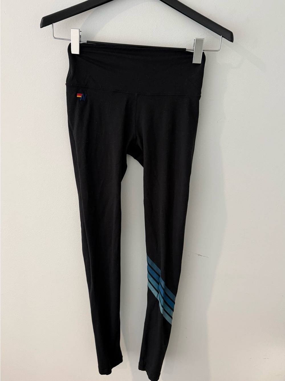 Aviator Nation leggings with Blue Stripe